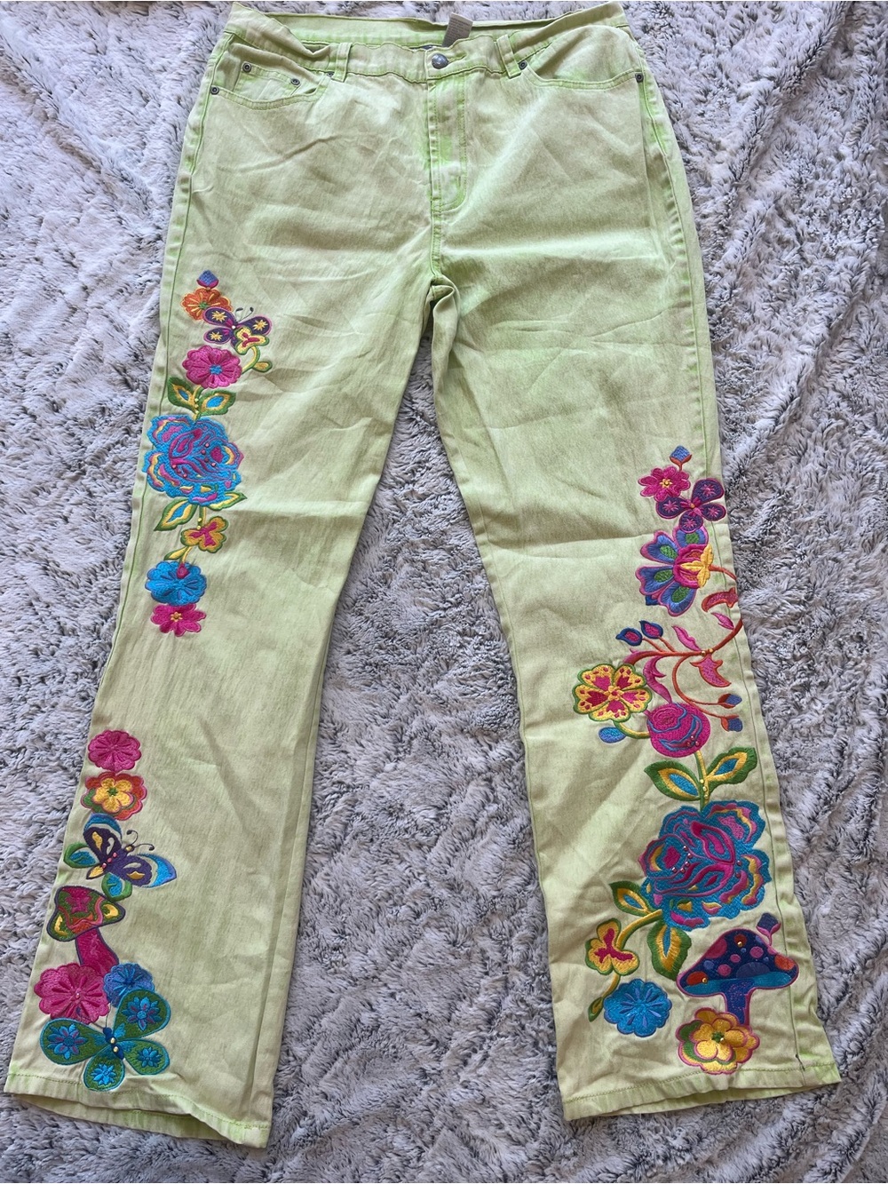 Diane Gilman Lime Green Casual Jeans